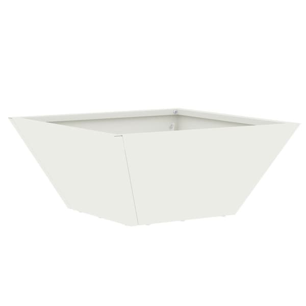 Trädgårdsplanterare Vit 35 x 35 x 15 cm Kallvalsat stål