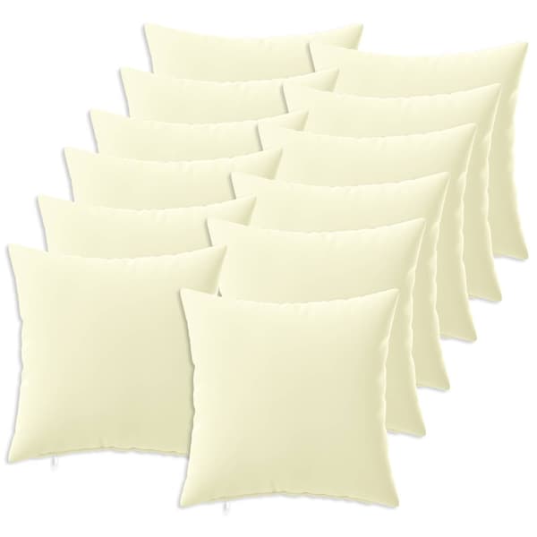 Kudde med kudde HEERLEN 12 st Gräddvit Polyester