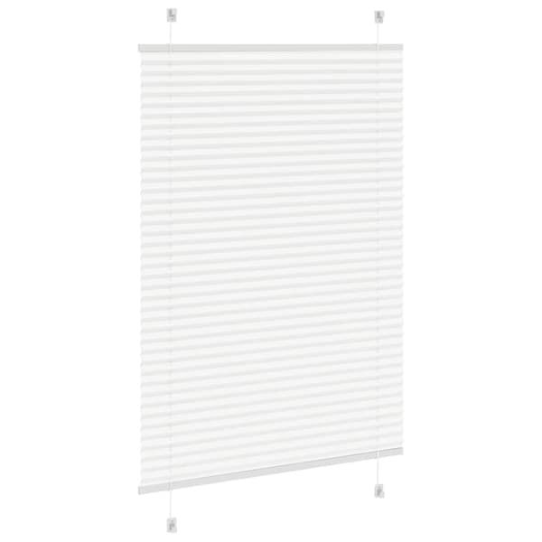 Plisserad persienn vit 100x100 cm tyg bredd 99,4 cm polyester