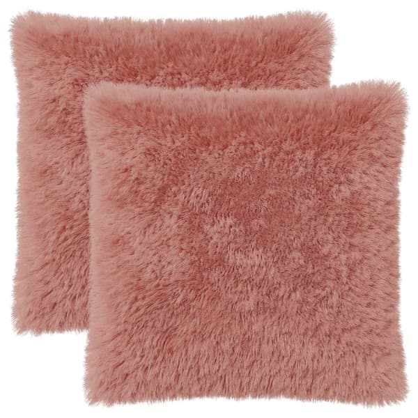 Kuddöverdrag 2 st HEERLEN Rosa 65 x 65 cm PV Fleece