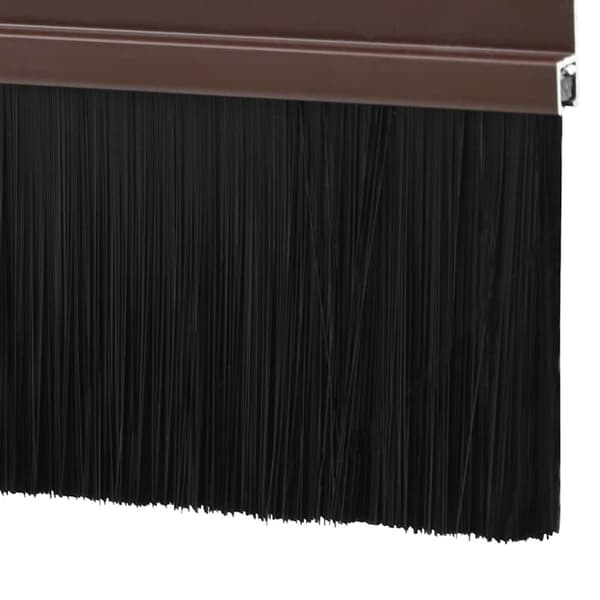 Självhäftande dörrborstlist 2 pcs Brun 100 cm Aluminiumlegering