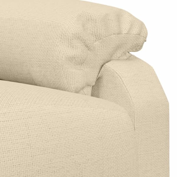 Reclinerfåtölj gräddvit tyg