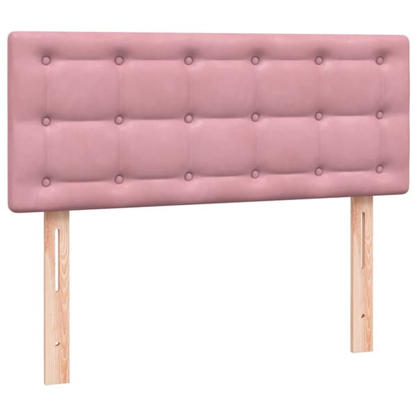 Ramsäng med madrass rosa 120x220 cm sammet