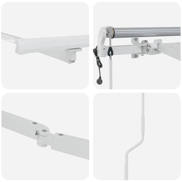 Markisram Vit 500 × 350 cm Aluminium