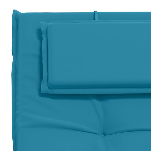 Solstol Kudde GEMERT 100% Polyester Ljusblå 190 x 50 x 9 cm