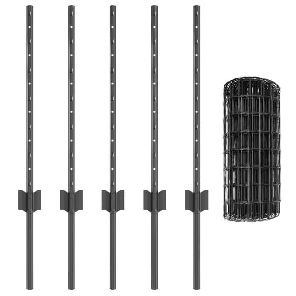 Svetsat trådstängsel 10 x 0,6 m (B x H) PVC-belagda stål Grå