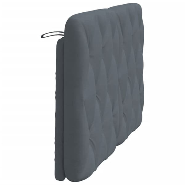 Headboard Cushion Dark Grey 140 cm Velvet