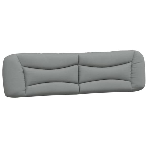 Bed with Mattress "Hvar" Light Grey 200x200 cm Fabric