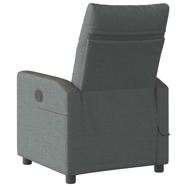 Elektrisk massagefåtölj mörkgrå tyg