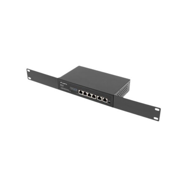 Lanberg RSFE-4P-2FE-60 - switch - 6 portar - ohanterad Svart