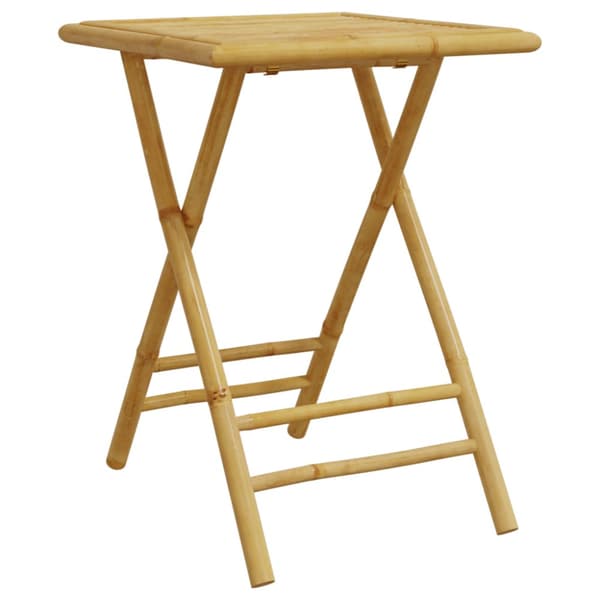 Hopfällbart trädgårdsbord 55x55x75 cm bambu