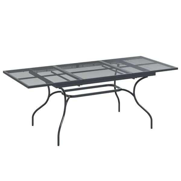 Trädgårdsmöbelset 7 pcs Antracit Stål