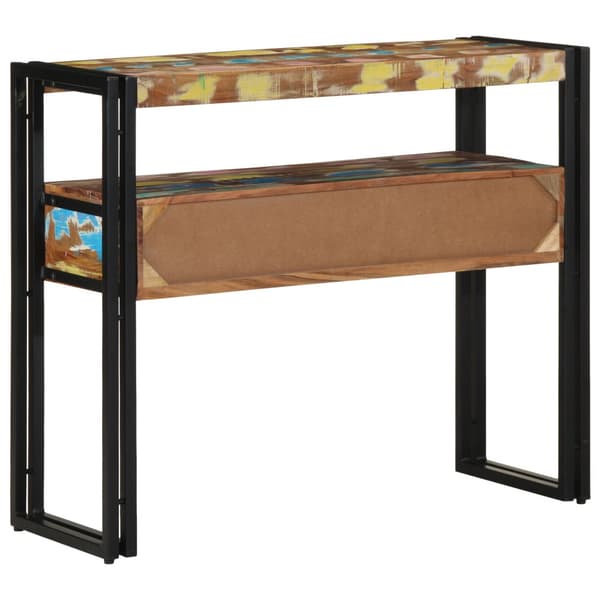 Konsolbord Flerfärgsdesign 90 x 33 x 75 cm Solid återvunnen trä