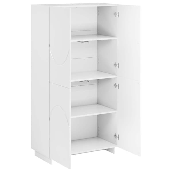 Högskåp Vit högglans 79 x 41 x 151 cm Konstruerat trä