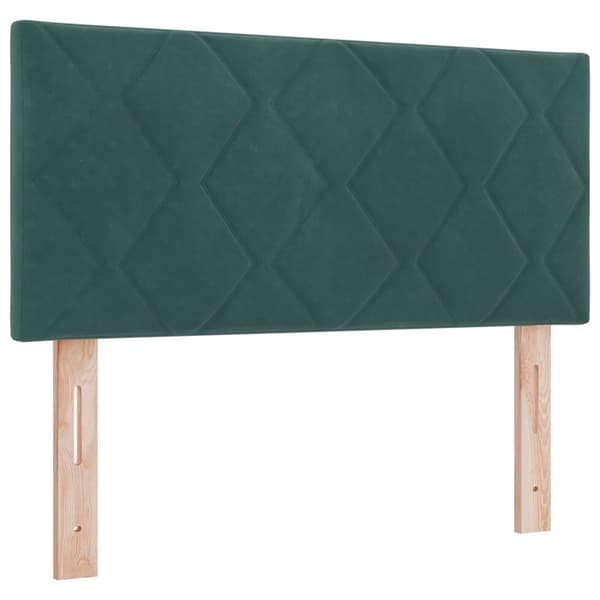 Huvudgavel Mörkgrön 100 cm Sammet