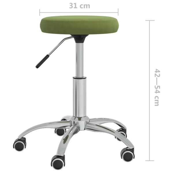 Massagepall ljusgrön sammet