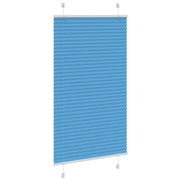 Plisserad persienn blå 75x150 cm tyg bredd 74,4 cm polyester