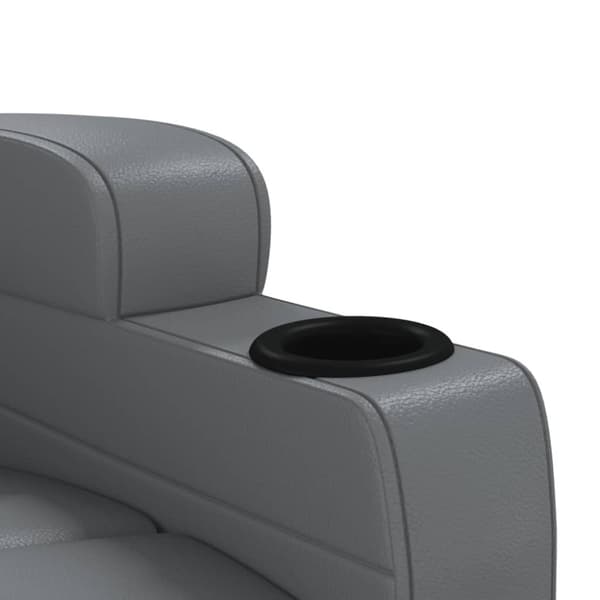Reclinerfåtölj grå konstläder