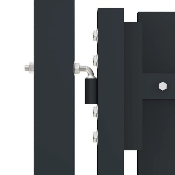 Dubbeldörrsgrind stål 300x75 cm antracit