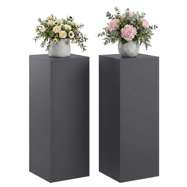 Växtställ 2 pcs Antracit 30 x 30 x 80 cm Galvaniserat stål