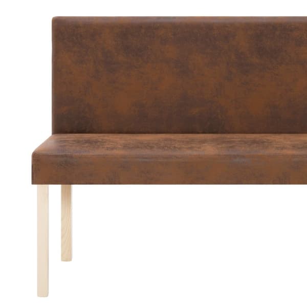 Bänk 139,5 cm konstmocka brun