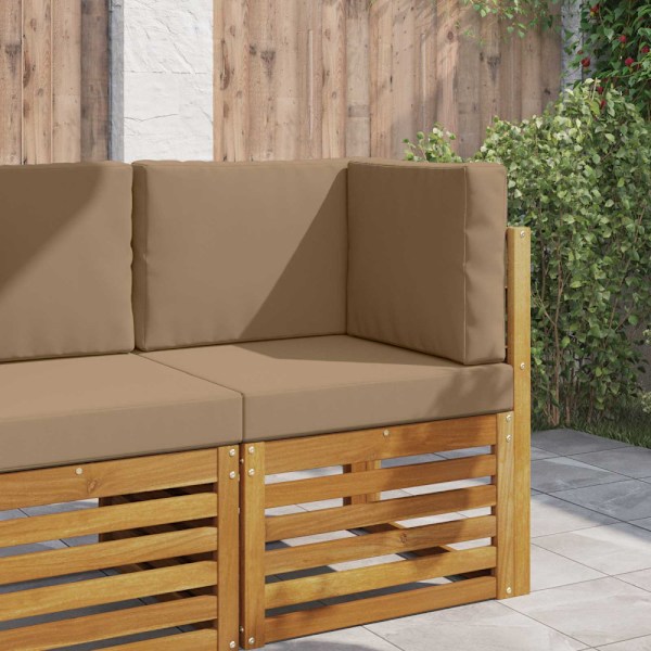 Utomhus Soffa Kudde 3 pcs Taupe Polyester