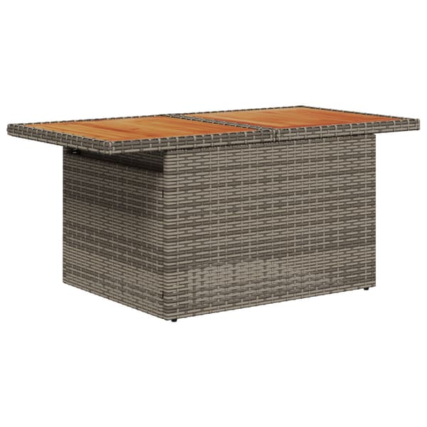 Trädgårdsoffset med lagring 7 pcs Grå Poly rattan