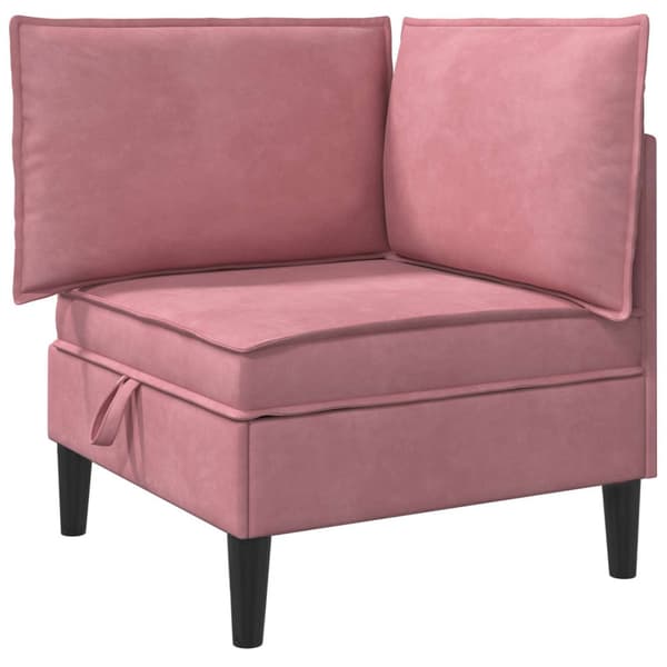 Möbelset för vardagsrummet med kudde 5 pcs Rosa Sammet