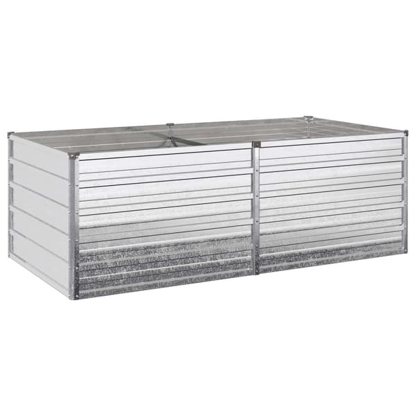 Höjd Trädgårdsbädd Silver 160 x 80 x 55 cm galvaniserad