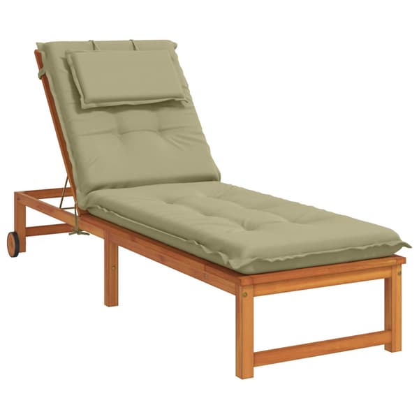 Solstol Kudde GEMERT 100% Polyester Ljusgrön 190 x 60 x 9 cm