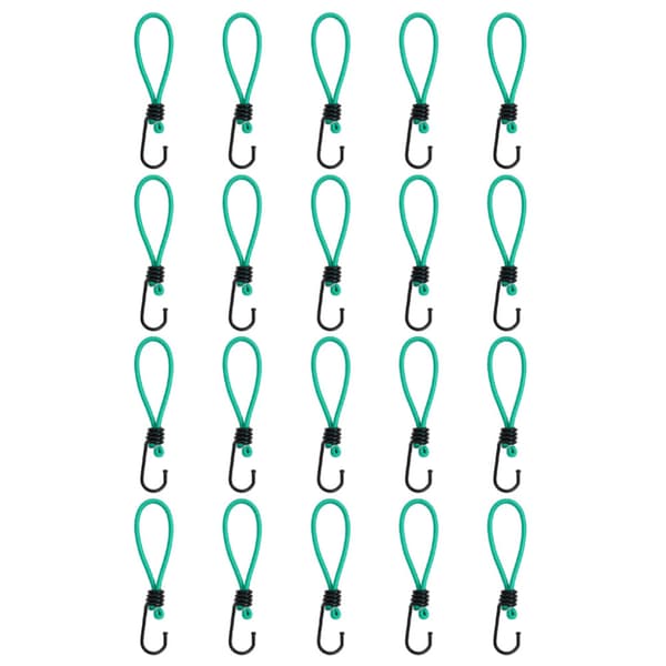 Gummistroppar med krok 20 st 15 cm