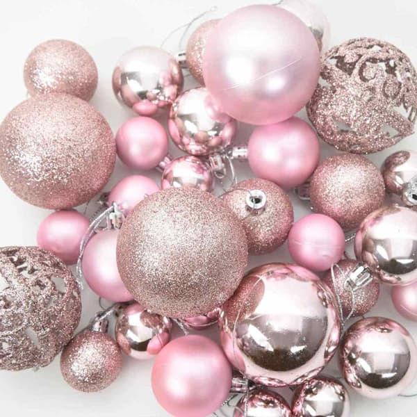 Julprydnad Set med 150 LED-lampor 61 pcs Rosa Plast
