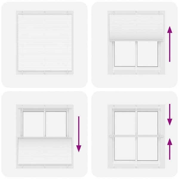 Plisserad persienn vit 120x150 cm tyg bredd 119,4cm polyester