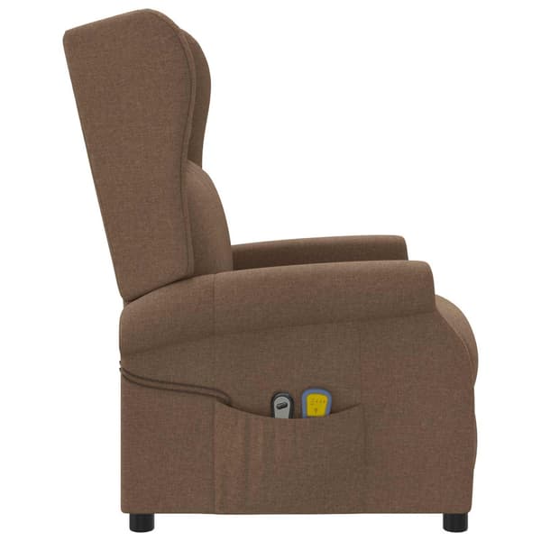 Vingback Elektrisk Massagefåtölj Brun Tyg