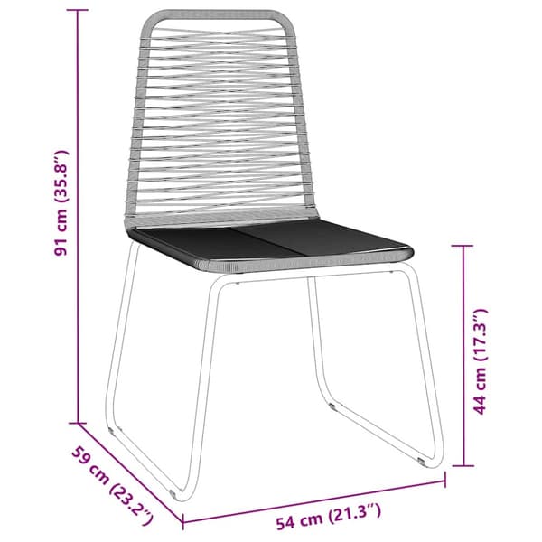 Trädgårdsmöbelset 5 pcs Svart Pulverlackerat stål