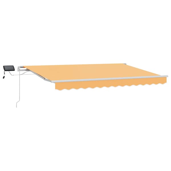 Utfällbar markis Sand 600 × 300 cm Tyger och Stål