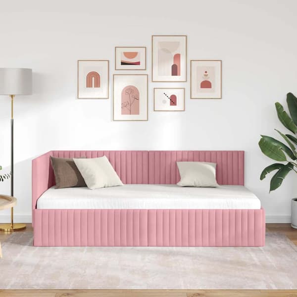 Hörn Sängram Rosa 90 x 200 cm Sammet