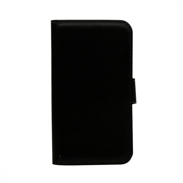 iPhone6 Plus Plånboksväsk Svart Läderlook 2 kredkortspl.