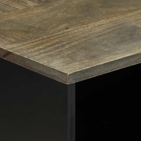 Soffbord ljusgrått 80x50x40 cm massivt trä mango