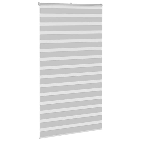 Rullgardin zebra ljusgrå 135x230 cm tyg bredd 130,9cm polyester