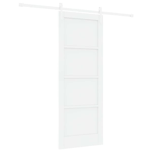 Skjutdörr 78 x 202 cm Konstruerat trä Vit