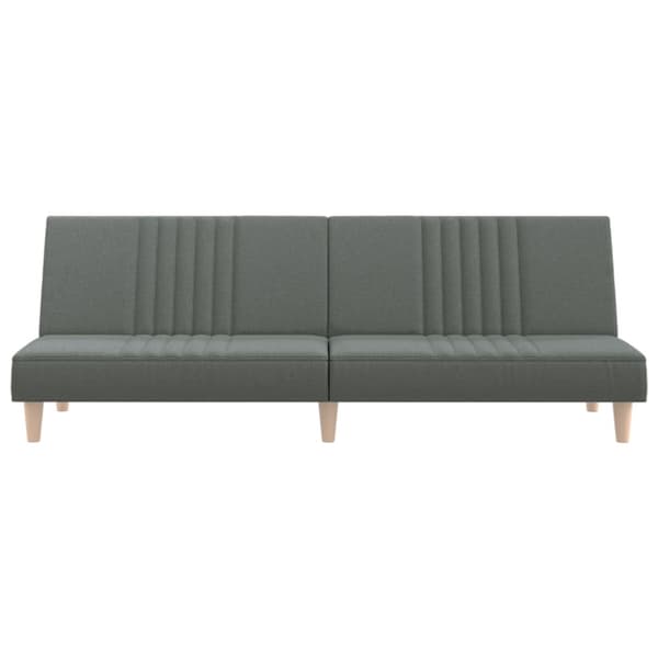 Bäddsoffa mörkgrå tyg