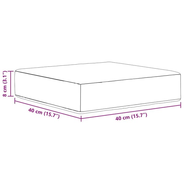 Utomhus sitskudde Antracit 40 x 40 x 8 cm 100% Polyester