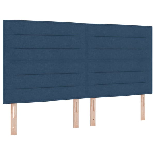 Förvaringssäng med madrass Blå 180 x 200 cm Sammet