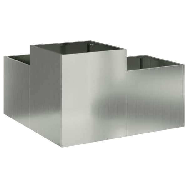 Trädgårdsplanterare Silver 100 x 100 x 48 cm Galvaniserat stål