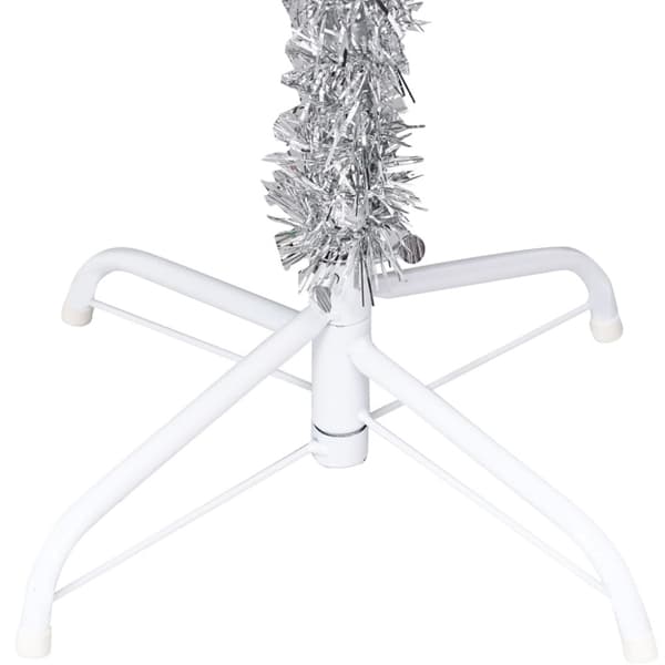 Plastgran med fot silver 150 cm PET