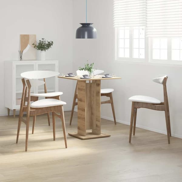 Cafébord åldrat trä 60x60x75 cm konstruerat trä