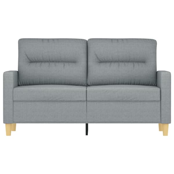 2-sitssoffa ljusgrå 120 cm tyg