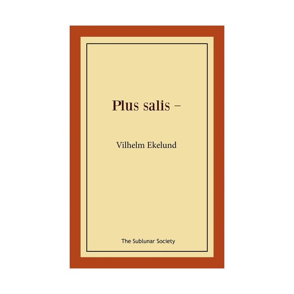 Plus salis - (häftad)