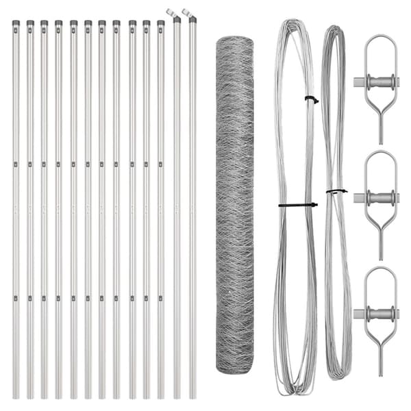Stängselstolpe Silver 25 x 1,4 m (50 mm mesh) Stål